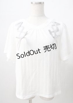 画像1: axes femme / レースアッププルオーバー  白 Y-25-07-18-042-AX-TO-SZ-ZY