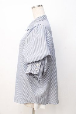 画像2: axes femme / ストライプシャツ  青 Y-25-07-21-033-AX-TO-SZ-ZY