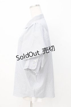 画像2: axes femme / ストライプシャツ  青 Y-25-07-21-033-AX-TO-SZ-ZI