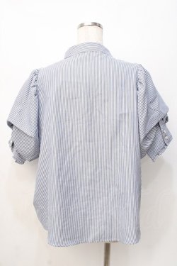 画像3: axes femme / ストライプシャツ  青 Y-25-07-21-033-AX-TO-SZ-ZY