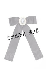 NOEMIE / カメオ付リボンブローチ  黒 Y-25-07-21-006-LO-ZA-SZ-ZT486-F003