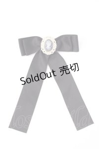 NOEMIE / カメオ付リボンブローチ  黒 Y-25-07-21-006-LO-ZA-SZ-ZT486-F003