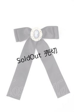 画像1: NOEMIE / カメオ付リボンブローチ  黒 Y-25-07-21-006-LO-ZA-SZ-ZT486-F003