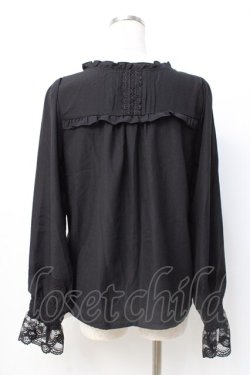 画像3: axes femme / 20th/フリルブラウス  黒 Y-25-07-21-036-AX-BL-SZ-ZY