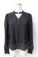 画像1: axes femme POETIQUE / チョーカーデザインブラウス M 黒 Y-25-07-21-037-AX-BL-SZ-ZY (1)