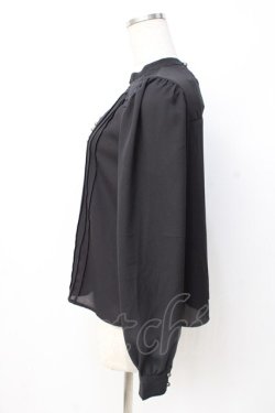画像2: axes femme POETIQUE / チョーカーデザインブラウス M 黒 Y-25-07-21-037-AX-BL-SZ-ZY