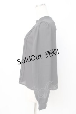 画像2: axes femme POETIQUE / チョーカーデザインブラウス M 黒 Y-25-07-21-037-AX-BL-SZ-ZT052