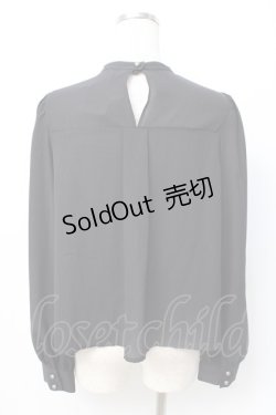 画像3: axes femme POETIQUE / チョーカーデザインブラウス M 黒 Y-25-07-21-037-AX-BL-SZ-ZT052