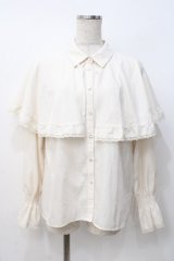 axes femme / ジャカードケープブラウス  オフ Y-25-07-21-039-AX-BL-AS-ZY