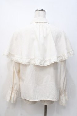 画像3: axes femme / ジャカードケープブラウス  オフ Y-25-07-21-039-AX-BL-AS-ZY