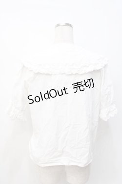 画像3: axes femme kawaii / 半袖丸襟コットンブラウス M 白 Y-25-07-21-040-AX-BL-SZ-ZY