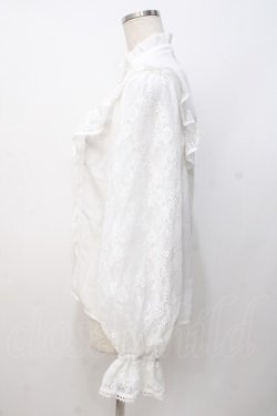画像2: axes femme kawaii / クラシカルレーシーブラウス M 白 Y-25-07-21-041-AX-BL-SZ-ZY