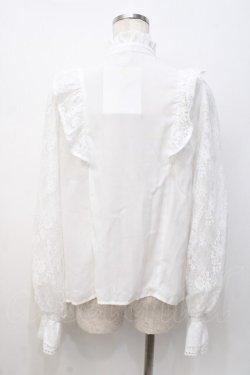 画像3: axes femme kawaii / クラシカルレーシーブラウス M 白 Y-25-07-21-041-AX-BL-SZ-ZY
