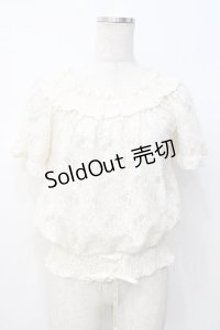 axes femme / 総レースクロプトトップス M 生成り Y-25-07-21-044-AX-TO-SZ-ZY