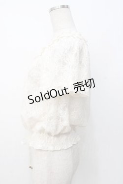 画像2: axes femme / 総レースクロプトトップス M 生成り Y-25-07-21-044-AX-TO-SZ-ZY