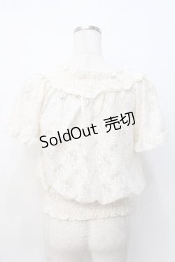 画像3: axes femme / 総レースクロプトトップス M 生成り Y-25-07-21-044-AX-TO-SZ-ZY