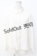 Fi.n.t / リボンタイ付きロゴ刺繍衿ブラウス 生成り Y-25-07-21-048-CA-BL-SZ-ZT0725Y