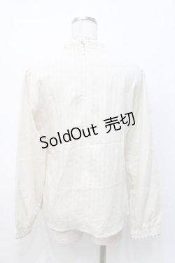 画像3: an another angelus / 配色リボンレーススタンドカラーブラウス  生成り Y-25-07-21-049-CA-BL-SZ-ZY
