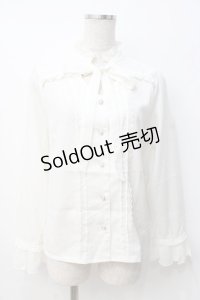 axes femme POETIQUE / ボウタイフリルクラシックブラウス  白 Y-25-07-21-050-AX-BL-SZ-ZY