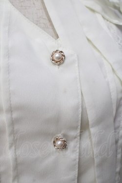 画像4: axes femme POETIQUE / ボウタイフリルクラシックブラウス  白 Y-25-07-21-050-AX-BL-SZ-ZY