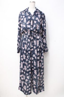 画像1: axes femme / ローズレターパジャマセット  紺 Y-25-07-21-052-AX-TO-SZ-ZY