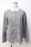 画像1: Fi.n.t / チェックブラウス  グレー Y-25-07-21-057-CA-BL-SZ-ZT452 (1)