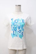 Jane Marple / love プリントT  白 Y-25-07-21-062-JM-TO-SZ-ZY