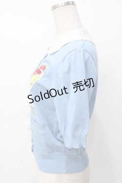画像2: Jane Marple / gelle dr fruitsのデパコージュカーディガン  サックス Y-25-07-21-065-JM-TO-SZ-ZY