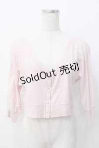 MILK / ドルマンショートカーデ  ピンク Y-25-07-21-069-ML-TO-SZ-ZY