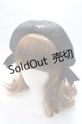 metamorphose / Little Nurse キャップ風カチューシャ  黒 Y-25-07-21-012-ME-AC-SZ-ZY
