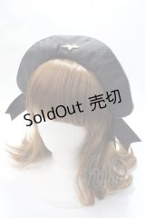 metamorphose / Little Nurse キャップ風カチューシャ  黒 Y-25-07-21-012-ME-AC-SZ-ZY