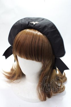 画像1: metamorphose / Little Nurse キャップ風カチューシャ  黒 Y-25-07-21-012-ME-AC-SZ-ZY