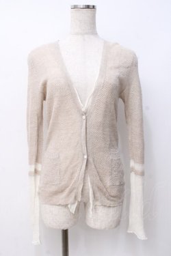 画像1: mint designs / 透かしカーデ  ベージュ Y-25-07-21-072-LO-TO-SZ-ZY
