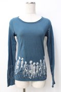 HYSTERIC GLAMOUR / スカル編み上げTシャツ F Bグリーン Y-25-07-21-078-PU-TO-SZ-ZY