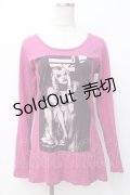 HYSTERIC GLAMOUR / COURTNE LOVE/FEEL WORSE pt T-SH F パープル Y-25-07-21-079-PU-TS-SZ-ZY