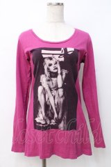 HYSTERIC GLAMOUR / COURTNE LOVE/FEEL WORSE pt T-SH F パープル Y-25-07-21-079-PU-TS-SZ-ZY