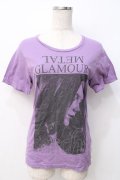 HYSTERIC GLAMOUR / ヒスガールラメTシャツ F パープル Y-25-07-21-080-PU-TS-SZ-ZY
