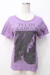 HYSTERIC GLAMOUR / ヒスガールラメTシャツ F パープル Y-25-07-21-080-PU-TS-SZ-ZY