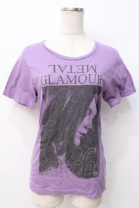 HYSTERIC GLAMOUR / ヒスガールラメTシャツ F パープル Y-25-07-21-080-PU-TS-SZ-ZY