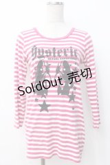 HYSTERIC GLAMOUR / ヒスガールボーダーTシャツ F ピンク Y-25-07-21-081-PU-TS-SZ-ZY