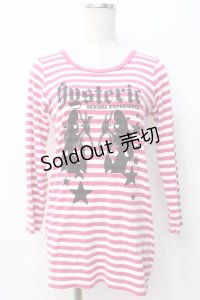 HYSTERIC GLAMOUR / ヒスガールボーダーTシャツ F ピンク Y-25-07-21-081-PU-TS-SZ-ZY