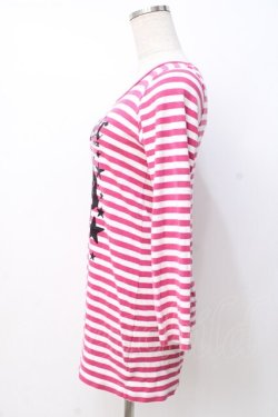 画像2: HYSTERIC GLAMOUR / ヒスガールボーダーTシャツ F ピンク Y-25-07-21-081-PU-TS-SZ-ZY