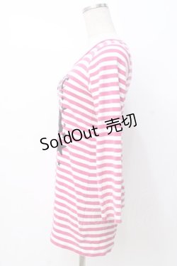 画像2: HYSTERIC GLAMOUR / ヒスガールボーダーTシャツ F ピンク Y-25-07-21-081-PU-TS-SZ-ZY