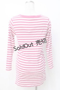 画像3: HYSTERIC GLAMOUR / ヒスガールボーダーTシャツ F ピンク Y-25-07-21-081-PU-TS-SZ-ZY