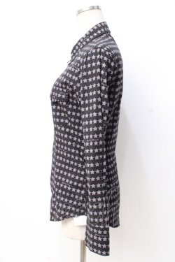 画像2: HYSTERIC GLAMOUR / スカル×スター総柄シャツ F 黒 Y-25-07-21-082-PU-BL-SZ-ZY