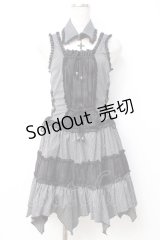 ALGONQUINS / クロスチャーム＆エリつきワンピ M 黒 Y-25-07-21-083-AL-OP-SZ-ZY