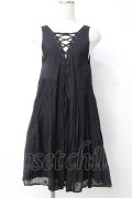HYSTERIC GLAMOUR / ヒスベア刺繍ワンピ F 黒 Y-25-07-21-085-PU-OP-SZ-ZY