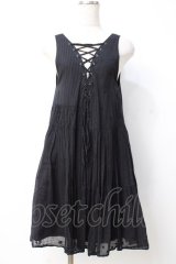HYSTERIC GLAMOUR / ヒスベア刺繍ワンピ F 黒 Y-25-07-21-085-PU-OP-SZ-ZY