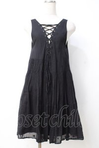 HYSTERIC GLAMOUR / ヒスベア刺繍ワンピ F 黒 Y-25-07-21-085-PU-OP-SZ-ZY