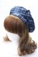 画像2: axes femme kawaii / タータンチェックベレー帽  ブルー Y-25-07-21-013-AX-AC-AS-ZY (2)